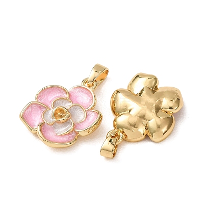 Brass Enamel Pendants KK-CBAB0D3-01G-C-1