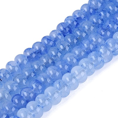 Imitation Jade Crackle Glass Beads Strands GLAA-Q108-05A-A02-1