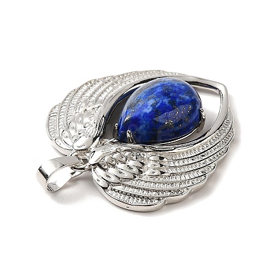Natural Lapis Lazuli Teardrop Pendants KK-K331-02P-10-1