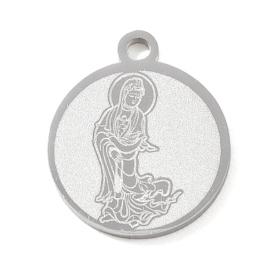Buddhist 304 Stainless Steel Pendants SA-CBAE30B-02A-P-1