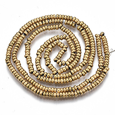 Electroplate Non-magnetic Synthetic Hematite Beads Strands X-G-T114-85G-1