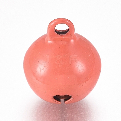 Baking Paint Iron Bell Pendants IFIN-WH0052-03M-1