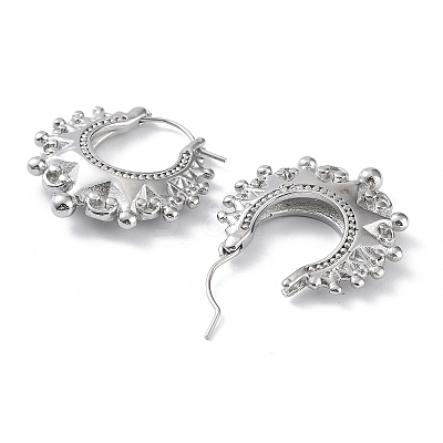 Non-Tarnish 304 Stainless Steel Hoop Earrings EJEW-H115-36P-1