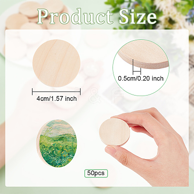 Undyed Wood Cabochons WOOD-WH0026-06A-1