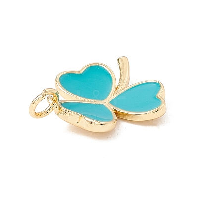 Brass Enamel Pendants KK-P217-03G-04-1