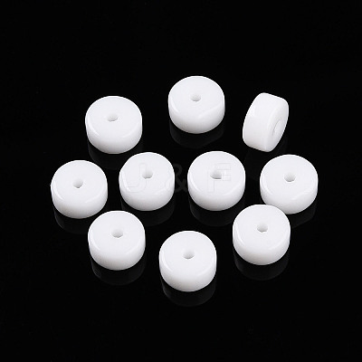 Opaque Solid Color Glass Beads X1-GLAA-N007-6x3mm-A10-1