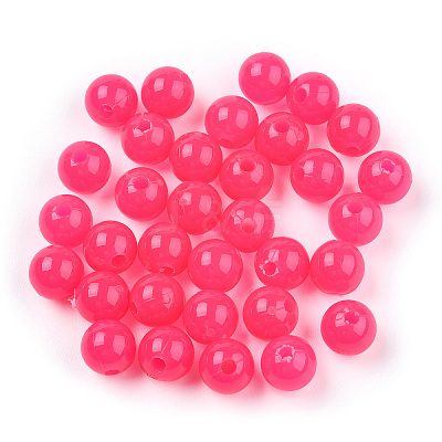 Opaque Plastic Beads LS-X-KY-T005-6mm-625-1