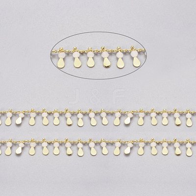 3.28 Feet Handmade Glass Beaded Chains X-CHC-E020-01C-1