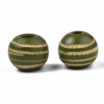 Painted Natural Wood Beads WOOD-T021-54A-04-1