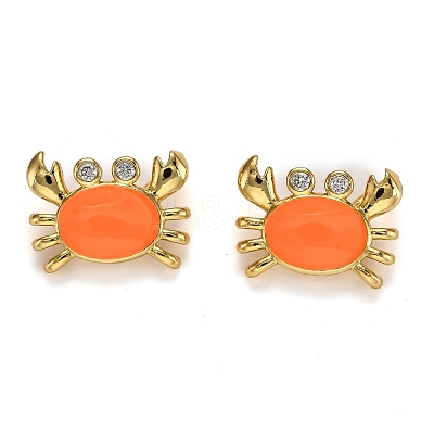 Real 18K Gold Plated Brass Micro Pave Clear Cubic Zirconia Charms ZIRC-L100-020-G-1