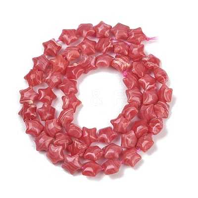 Synthetic Rhodochrosite Beads Strands G-Z080-A13-8mm-1