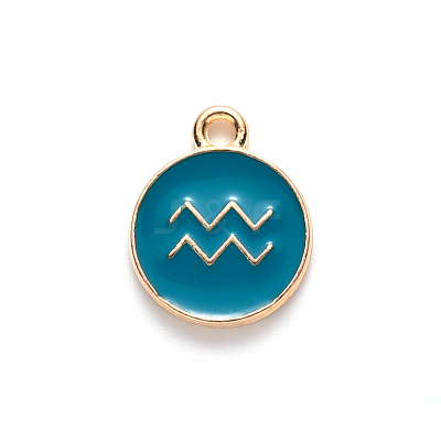 Alloy Enamel Pendants ENAM-S124-01B-05J-1