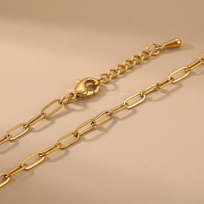 304 Stainless Steel Paperclip Chain Necklaces LS-BZ2870-1