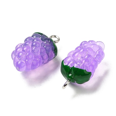 Transparent Resin Fruit Pendants CRES-Z003-02A-1