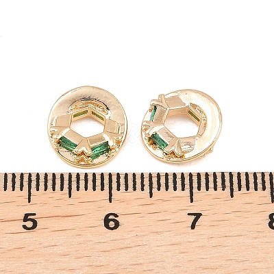Brass Micro Pave Cubic Zirconia Pendants KK-L261-17G-03-1