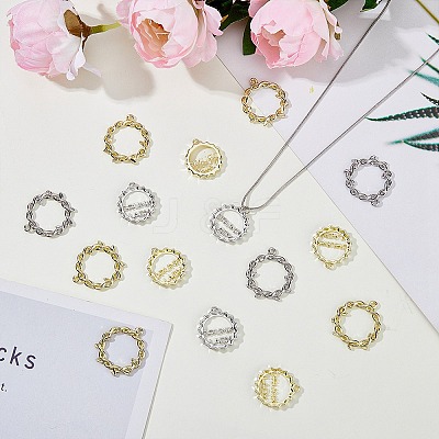 32Pcs 4 Styles Rack Plating Alloy Pendants FIND-FH0006-94-1