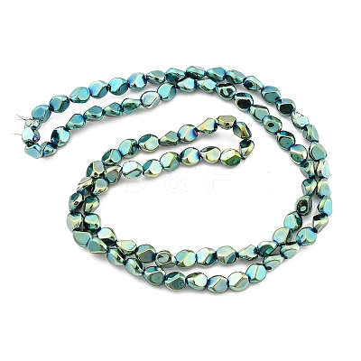 Full Plated Electroplate Glass Beads Strands EGLA-G037-04A-FP04-1