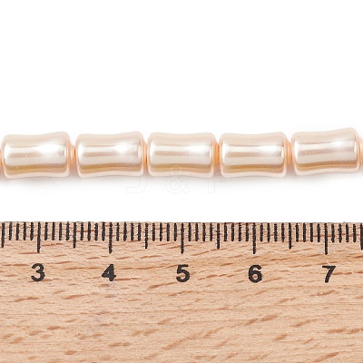 Electroplate Opaque Glass Imitation Pearl Beads Strands EGLA-H113-07B-1