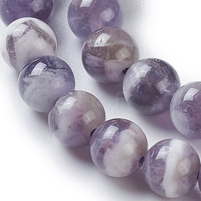 Natural Chevron Amethyst Beads Strands G-P428-04A-6mm-1
