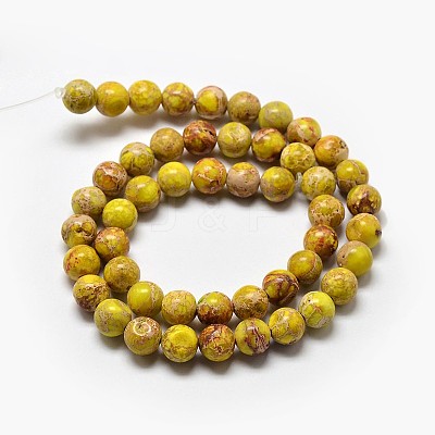 Natural Imperial Jasper Beads Strands G-I122-10mm-03-1