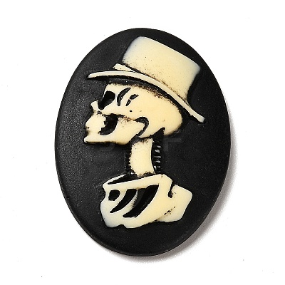 Halloween Opaque Resin Cabochons CRES-F023-07-1