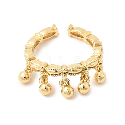 Brass Cuff Open Rings RJEW-P182-07G-1