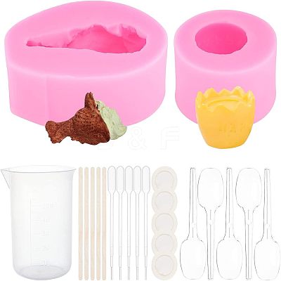 DIY Food Shape Fondant Molds Kits DIY-OC0003-46-1