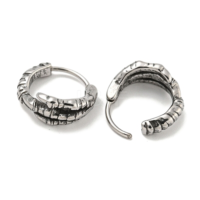 316 Surgical Stainless Steel Hoop Earrings EJEW-D096-13K-AS-1