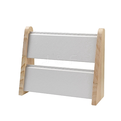 2-Tier PU Leather Pendant & Necklace Display Stands NDIS-F004-01B-1