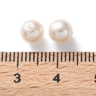 Plastic Imitation Pearl Beads FIND-M059-01B-08-1