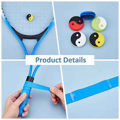 Yin Yang Silicone Tennis Racquet Dampener AJEW-FH0004-56-1