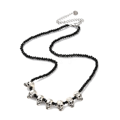 Glass Beaded Necklaces NJEW-H047-05-1