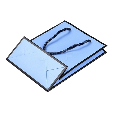 Rectangle Paper Bags with Twisted Rope Handles CARB-L011-01C-03-1