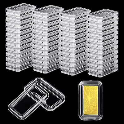 Acrylic Packing Boxes with Lids for Gold Bar CON-WH0085-142-1