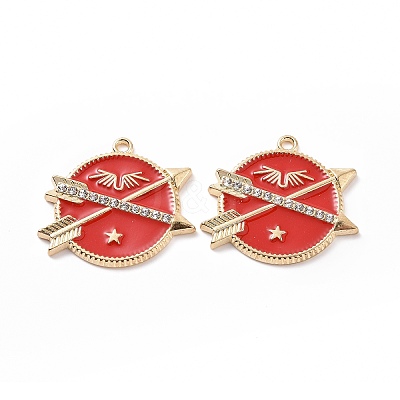 Alloy Enamel Pendants ENAM-G213-06LG-01-1