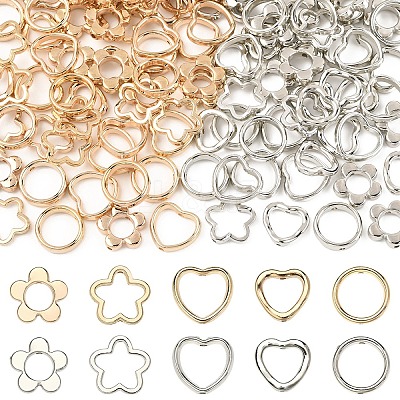 100Pcs CCB Plastic Bead Frame CCB-YW0001-64G-1