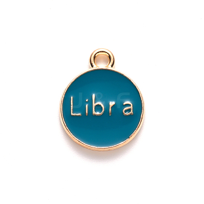 Alloy Enamel Pendants X-ENAM-S124-01B-05K-1