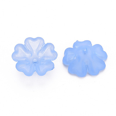 Transparent Frosted Acrylic Bead Caps X-MACR-S371-04A-1