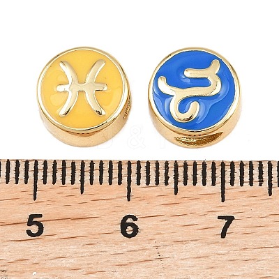 12Pcs Brass Beads ENAM-I046-02G-1