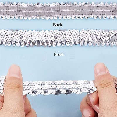 Plastic Paillette Elastic Trim PVC-PH0001-12-1