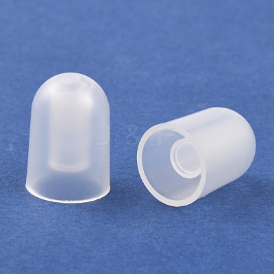Transparent Plastic Syringe Tip Cap AJEW-WH0289-65-1