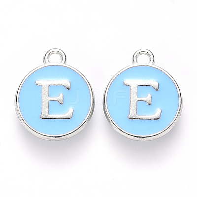 Platinum Plated Alloy Enamel Charms ENAM-S118-04E-P-1