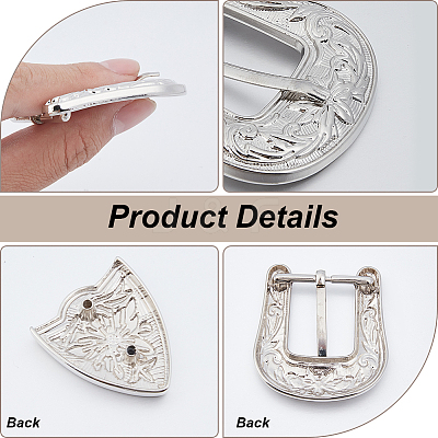 1Pc Belt Alloy Buckle Sets FIND-GF0008-76P-1