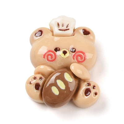 Bear Bread Opaque Resin Decoden Cabochons X-CRES-Q220-05C-1