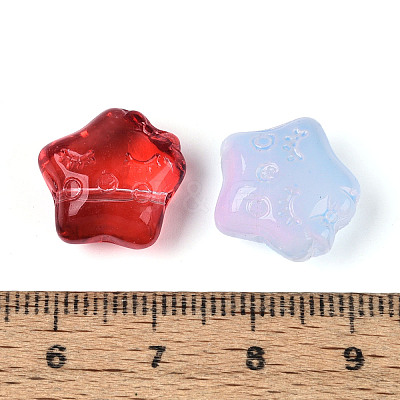Baking Paint Transparent Glass Beads DGLA-T004-41M-1