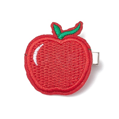 Cloth Apple Alligator Hair Clips PHAR-JH00127-1