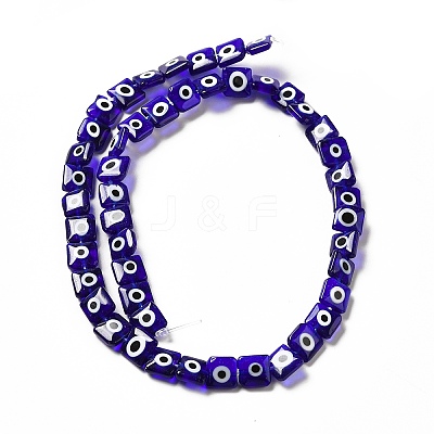 Handmade Evil Eye Lampwork Beads Strands LAMP-F026-02B-1
