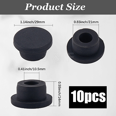 10Pcs Silicone Hole Plugs AJEW-GF0011-66F-1