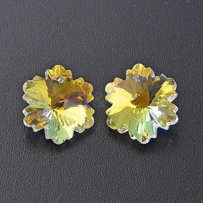 Electroplated Glass Charms EGLA-N006-015D-1