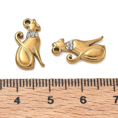 304 Stainless Steel Rhinestone Pendants RB-CBAD60D-04G-1